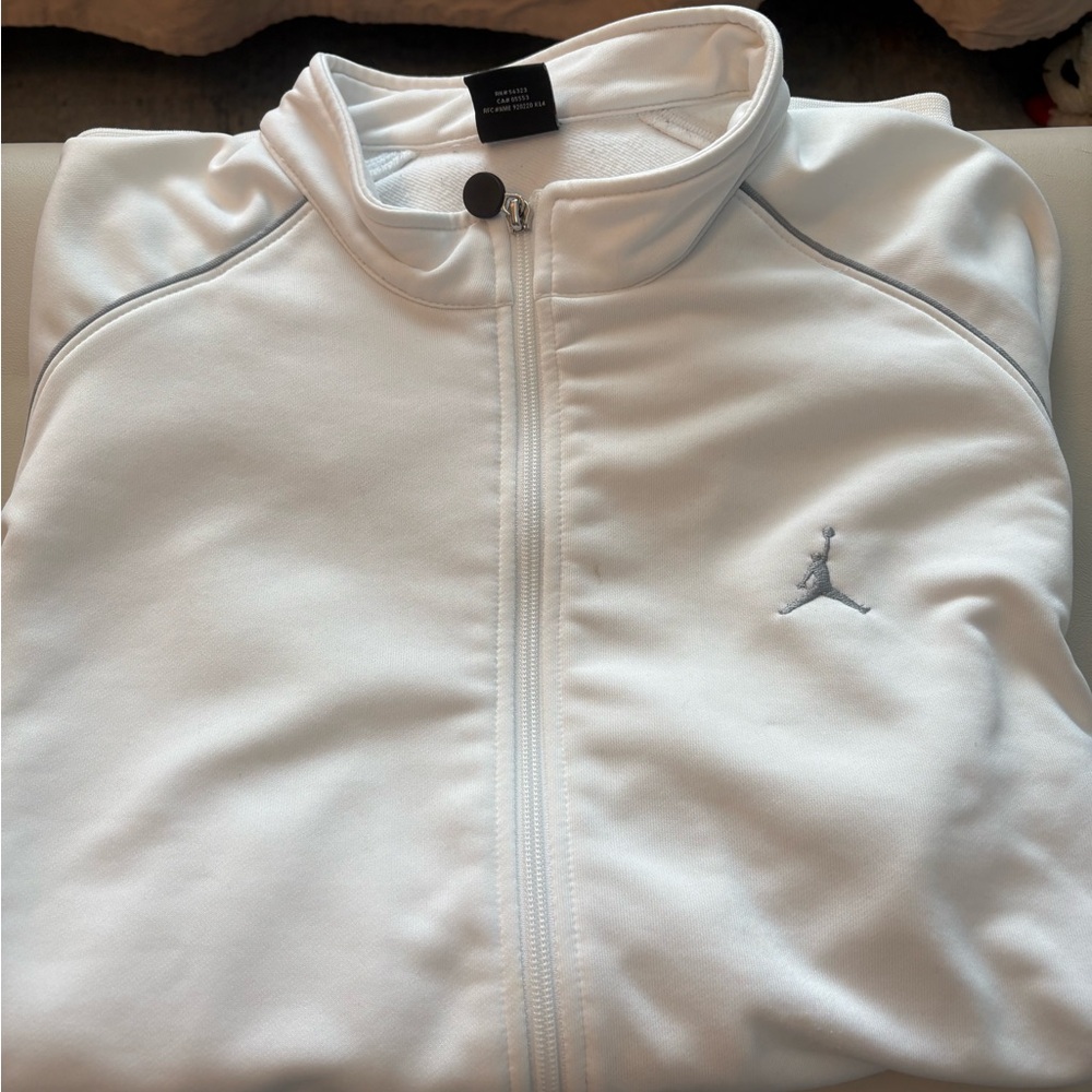 Jordan White Full-Zip Jacket